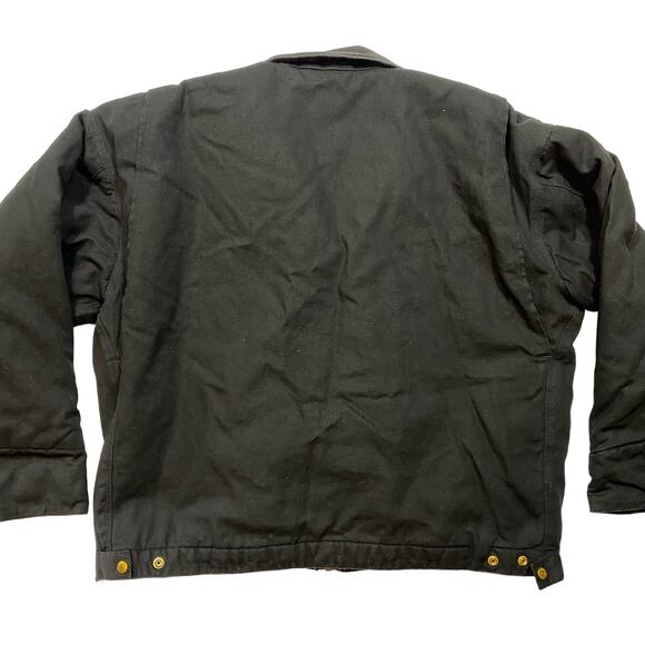 Renegade Workwear Jacket 2XL Black Canvas Cotton Nylon Full Zip Vintage Heavy - Picture 2 of 5